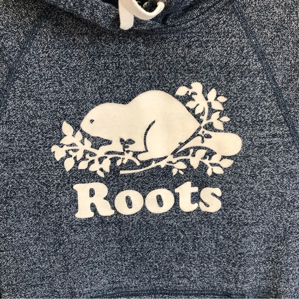 Roots blue salt and pepper kangaroo pouch hoodie - Picture 4 of 10